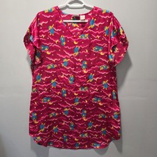 Vintage Winnie the Pooh Nightgown Women's Size M Silky Satin Retro Moon Stars