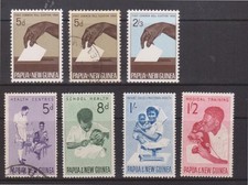 (F346-6) 1964 PNG 2sets 7stamps Election &health 5d to 2/3d (F) (QK43)