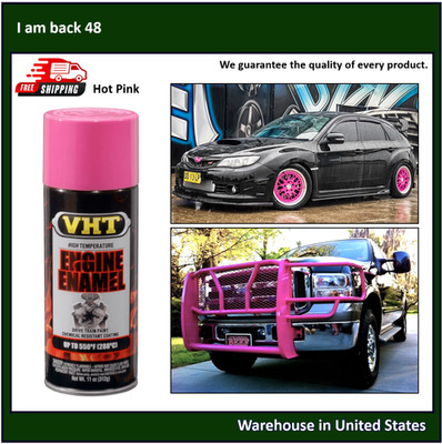 Pink Spray Paint High Heat Resistant Chemicals Gasoline Durable Restore Coating