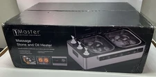 Master Massage Professional Electric 2+1 Massage Stone and 3 Bottle Oil Warmer
