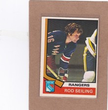 1974-75 O PEE CHEE HOCKEY ROD SEILING #102 RANGERS EX/EX+ *A38080