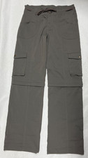 prAna Women  s Sz 8 Convertible Hiking Outdoors Cargo Pants Taupe/Green