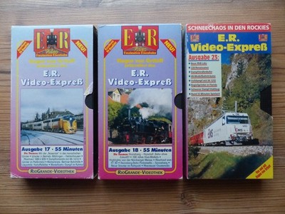 3x E.R. Video-Expreß VHS 17,18,23 Rockie Mountains Hainsberg Nasenlok Sonneberg