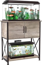 20-29 Gallon Aquarium Stand Metal Frame Fish Tank Stand W/ Cabinet Storage 20
