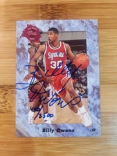 1991 Classic Draft Picks Basketball Billy Owens Auto 440/2500