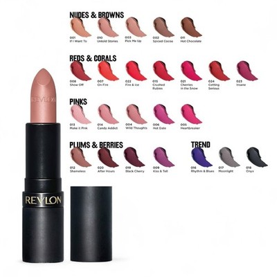 2X Revlon Super Lustrous Lipstick Matte LOT OF 2 - 0.15 oz. - Choose Shade