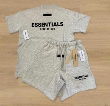 Essentials Classic Tee  Shorts Set Light Oatmeal S 