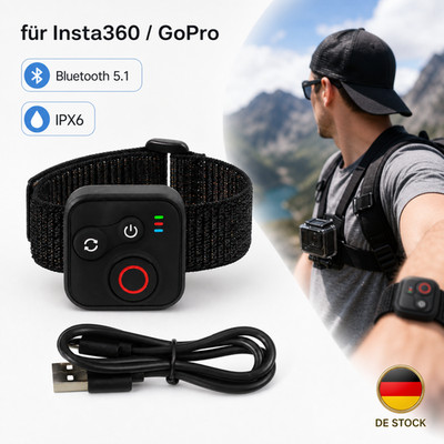Bluetooth Fernbedienung für GoPro Hero 13 12 11 9 / für Insta360 X5 X4 X3 Ace