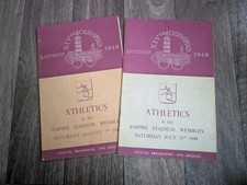 Two Original 1948 LONDON OLYMPIC Athletic Programmes