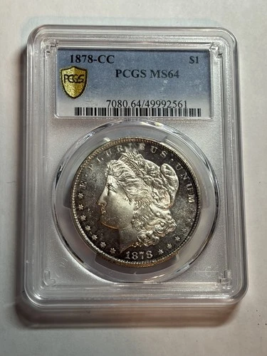 1878 CC Morgan Silver Dollar PCGS MS64 Semi PL Mirrors High Grade Better Date CC