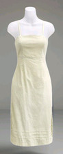Y2K Express Citron Yellow Convertible Strap Stretch Sheath Dress Size 3/4 Rare