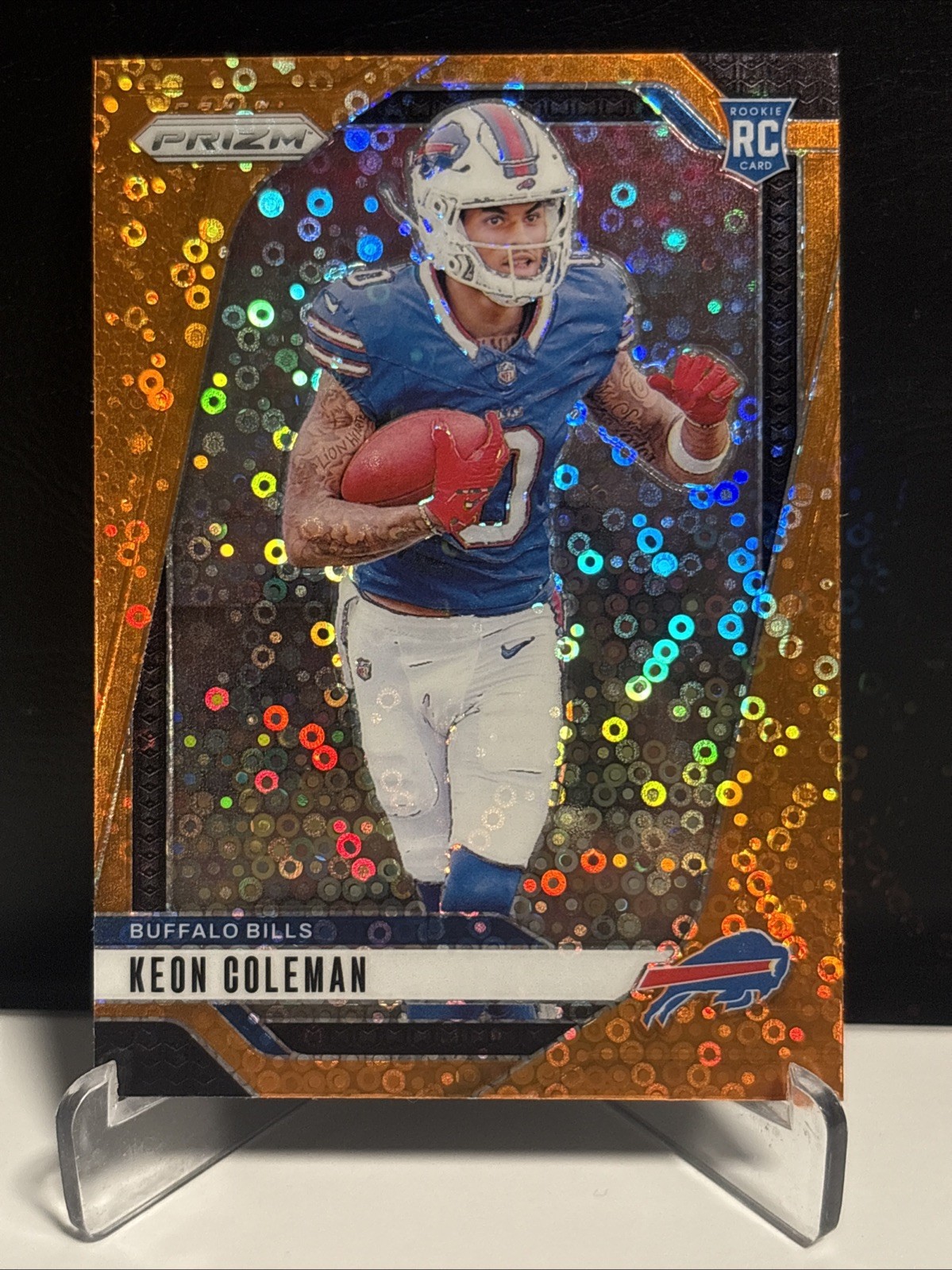 2024 Panini Prizm - Orange Disco Prizm #362 Keon Coleman (RC) Buffalo Bills 