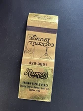 Vintage Ohio Matchbook “Runes INDIAN RIPPLE PLAZA” Dayton