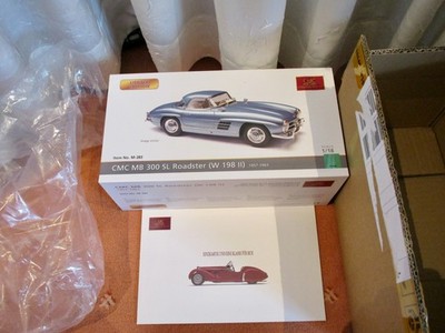 CMC 1:18, M-283, Mercedes-Benz 300 SL, W198, Hardtop blue metallic,wie neu, OVP!