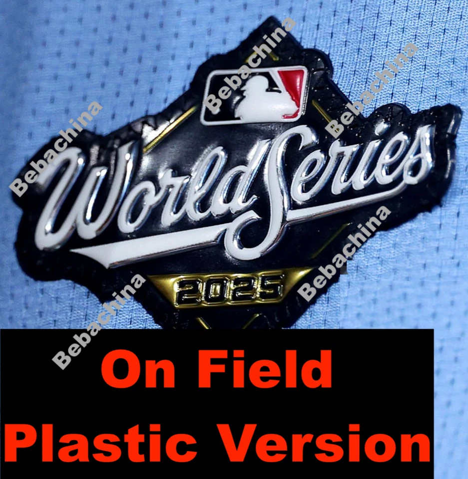2025 World Series Patch Jersey LA Dodgers Toronto Blue Jays Plastic On Field - Image 2 of 3