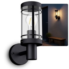 MIENTO Wandleuchte Aussen IP44 mit LED E27 Birne warmweiß 4W Laterne Hauseingang