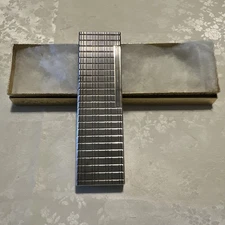 Elegant ST DUPONT France Silverplate SKYSCRAPER Ligne 1 Long Cigar Table Lighter