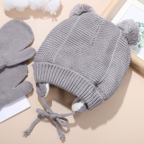 Fleece Children's Hat Glove Set Boy Infant and Gloves Hats for Toddler Boys - Picture 2 of 11