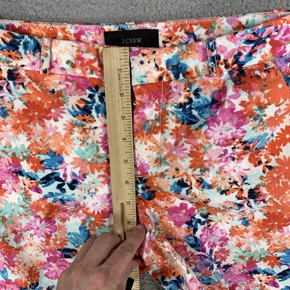 J.Crew мазок Marigold цветочный Бермуды шорты розовый красный оранжевый размер 00 новый без ЯРЛЫКОВ - Изображение 3 из 4