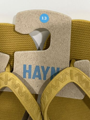 Men’s Hayn Mustard Yellow Flip Flops Beach Sandals - Size 13M - Picture 2 of 2