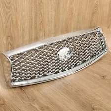 Chrome Front Bumper Upper Grille Grill For Infiniti Q50 2014 2015 2016 2017