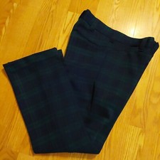Vintage 70's Men's 31 X 30 Wrangler Plaid Bell Bottom Pants Blue/Green Plaid