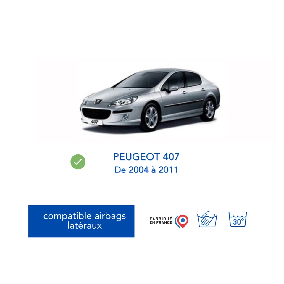 Housses de sièges Sur Mesure pour Peugeot 407 - Photo 4/4