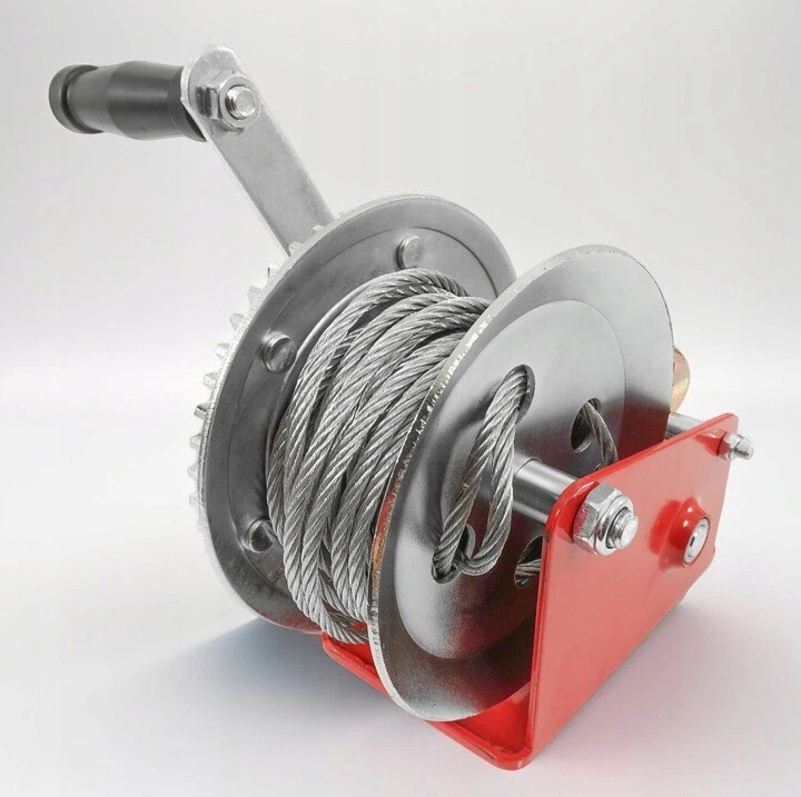 Verricello Montacarichi Traino Con Cavo In Acciaio da 10 Metri Blocco Sicurezza - Immagine 4 di 4