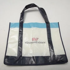 Vineyard Vines Classic Whale Tote Bag Plastic Shopping 15 x 12" Reusable