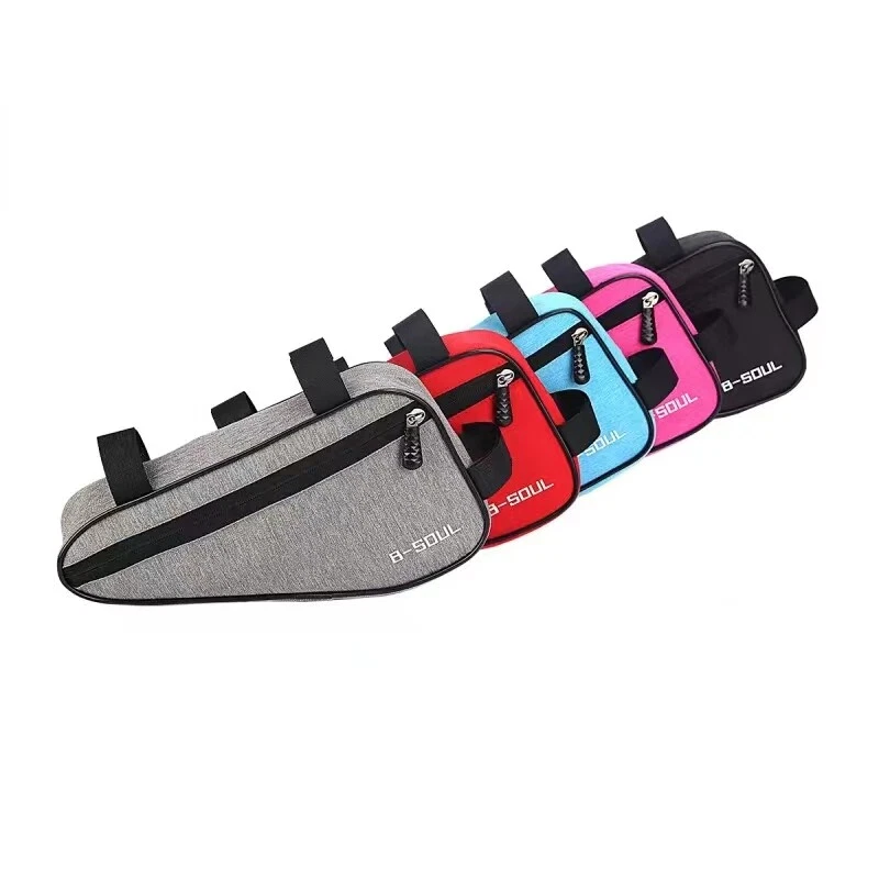 Bolsa de sillín para cuadro de bicicleta triángulo resistente al agua carretera MTB bolsa de tubo superior Foto 3 de 4