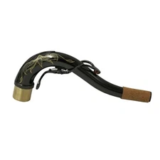 Eastern music underslung black nickel plated tenor saxophone neck with engraving