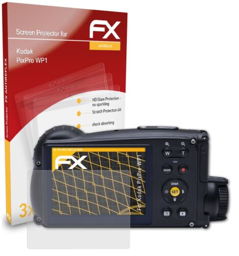 atFoliX 3x Lámina Protectora de Pantalla para Kodak PixPro WP1 mate y antigolpes - Picture 1 of 9