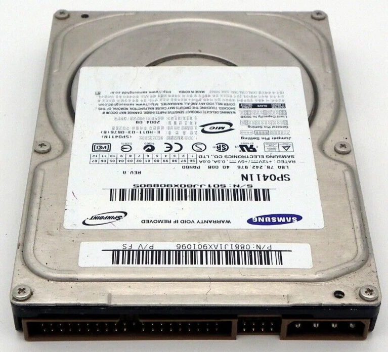 Samsung Spintpoint SP0411N 40GB Internal 7200RPM 3.5" (SP0411N) HDD - Image 3 of 4