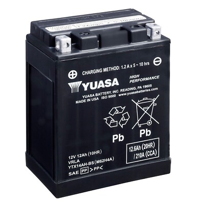 Batterie für Honda XRV 750 Africa Twin RD04 91 YUASA YTX14AH-BS AGM geschlossen