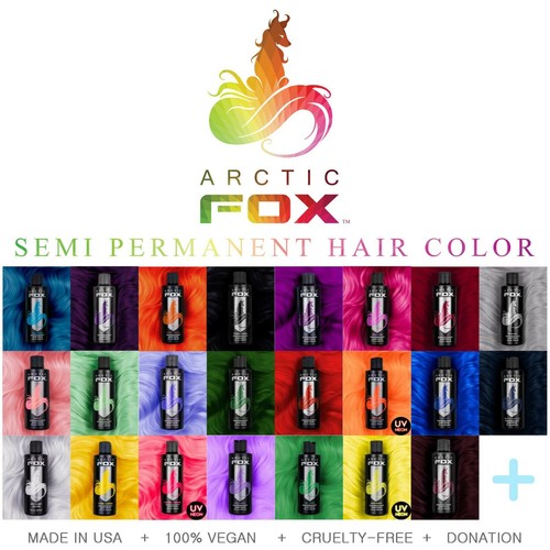 ARCTIC FOX Semi-Permanent Hair Color Dye, 100% Vegan & Cruelty-Free (4, 8 fl oz) - Picture 2 of 180