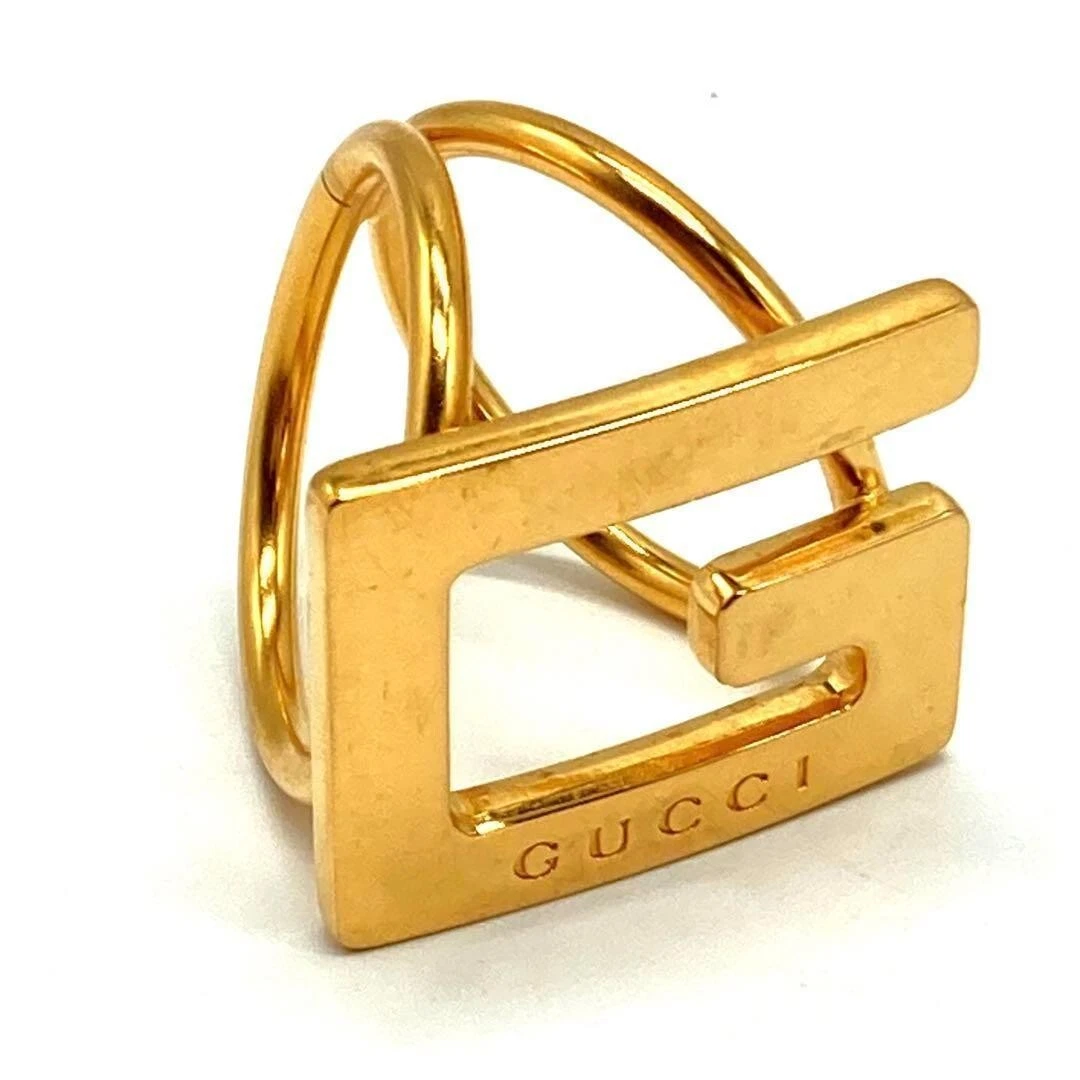 Gucci Scarf Ring Gold G motif Logo from Japan