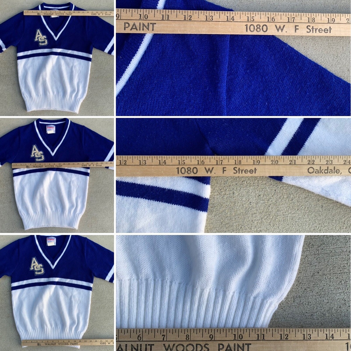 vintage cheer sweater AS 83 Cheerleader Supply Co Inc Dallas Texas 