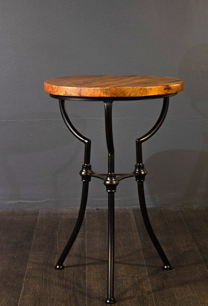 Beistelltisch Sandy Mango Massivholz Metall Anstelltisch Tisch 43 Cm X 64 Cm-image