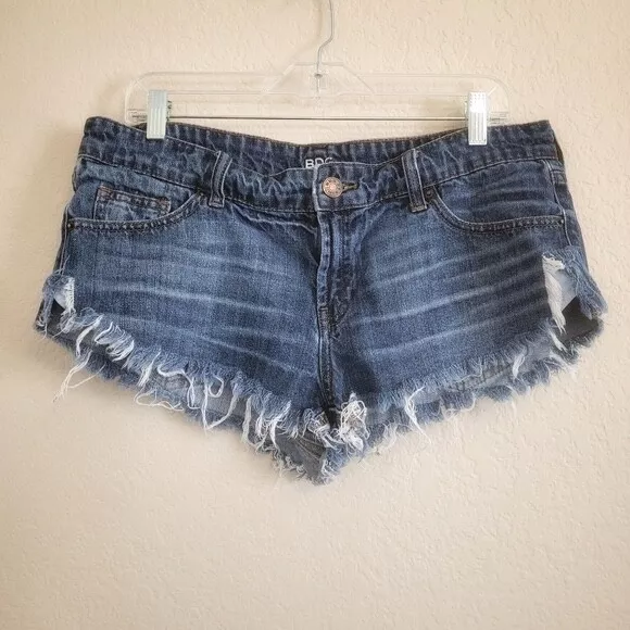 Urban Outfitters BDG Lowrise Dolphin Frayed Hem Denim Shorts Size
