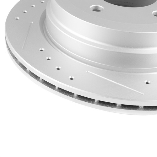 FOR 09 10 11 12 13 BMW 328I XDRIVE REAR DRILL + SLOT BRAKE ROTORS CERAMIC PADS - Foto 8 di 10