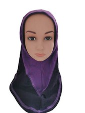 2-6Y Muslim Kids Girls Headscarf Hijab Instant Prayer Amira Scarf One Piece Arab