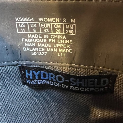 Botas Rockport Impermeables Hydro Shield Plateadas Metálicas EE. UU. 11 UE 43 NUEVAS SIN CAJA - Imagen 7 de 7
