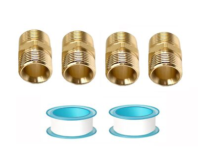 #ad 4Pcs M22 14mm Male to M22 14mm Male Pressure Washer AdaptersBrass 5000 PSI Pr... $17.40