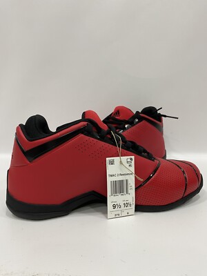 Adidas TMAC 2 Restomod Basketball Shoes Red Black Men's Sz 9.5/Wms: 10.5