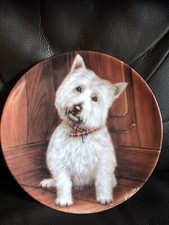 Danbury Mint Royal Worcester Westies Plate Looking And Listening 7.5”