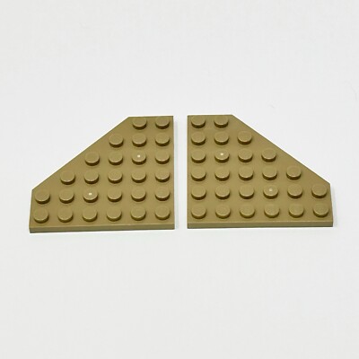 6106 LEGO Parts Plate 6x6 Cut Corner DARK TAN (2)