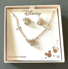 Disney Minnie Earrings With Necklace