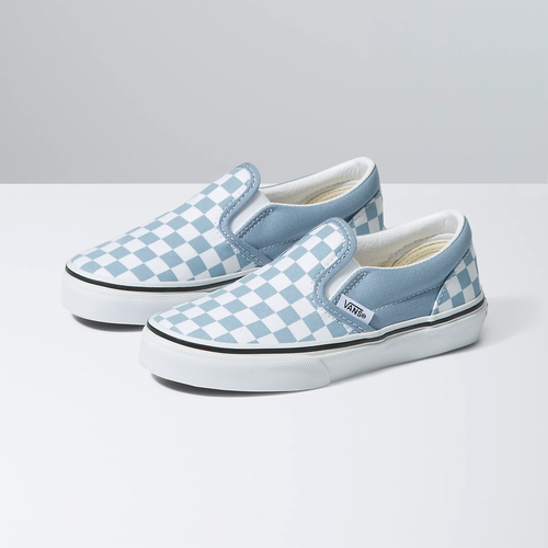 Vans Classic Slip-On Checkerboard Ashley Blue/Dusty Blue Sneakers Kids Size 13.5 - Picture 2 of 9