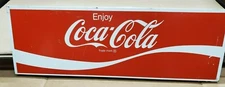  VINTAGE  Enjoy Coca Cola 6 Pack Case Display Metal  Sign Display 