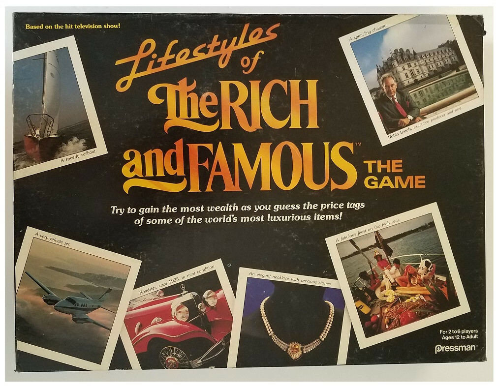 未使用 Lifestyles Of The Rich & Famous Lifestyles of the Rich and Famous; the Game (Pressman; 1987